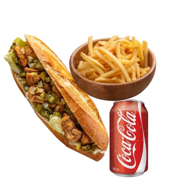 Trio-Demi-Baguette mixte (poulet et boeuf)